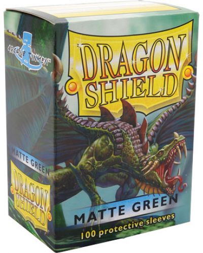 Dragon Shield Standard Sleeves - Зелени, матови (100 бр.) - 1