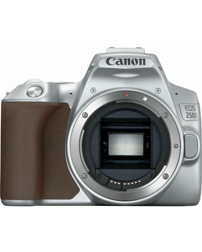 DSLR фотоапарат Canon - EOS 250D, EF-S 18-55mm, сребрист - 2