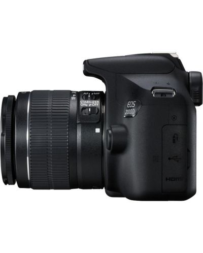 DSLR фотоапарат Canon - EOS 2000D, EF-S 18-55mm, черен - 5