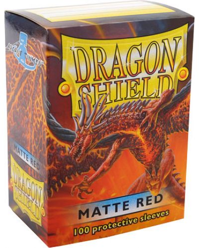 Dragon Shield Standard Sleeves - Червени, матови (100 бр.) - 1