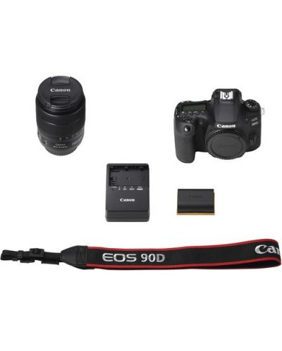 DSLR фотоапарат Canon - EOS 90D, EF-S 18-135mm IS Nano, черен - 7
