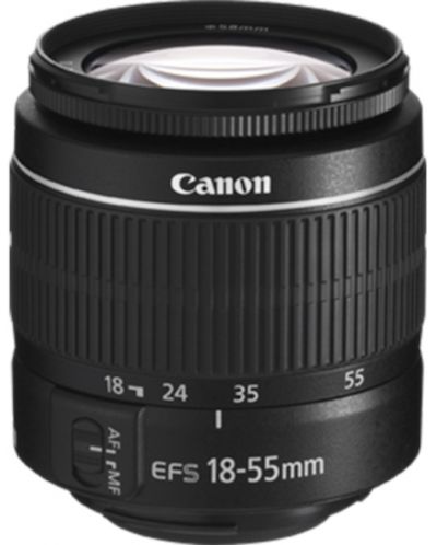 DSLR фотоапарат Canon - EOS 2000D, EF-S18-55mm, EF 75-300mm, черен - 4