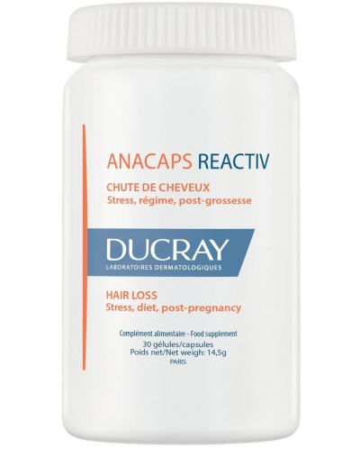 Ducray Anacaps Хранителна добавка за коса и нокти Reactiv, 30 капсули - 3