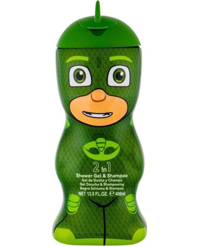 Душ гел и шампоан Air-Val PJ Masks - Gekko, 400 ml