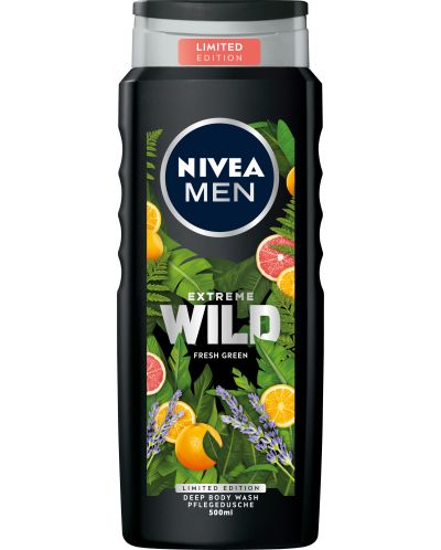 Nivea Men Душ гел Extreme Wild Fresh Green, 500 ml - 1