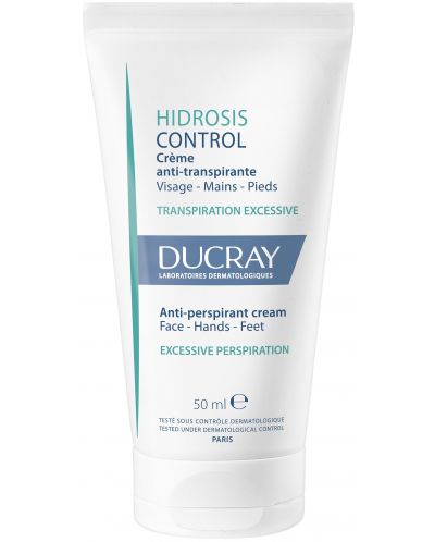 Ducray Hidrosis Control Крем против изпотяване за лице, ръце и крака, 50 ml - 1
