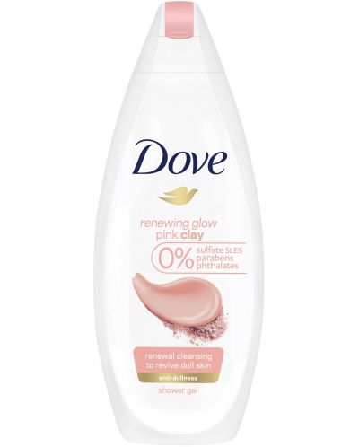 Dove Душ гел Renewing Glow, Pink Clay, 250 ml - 1