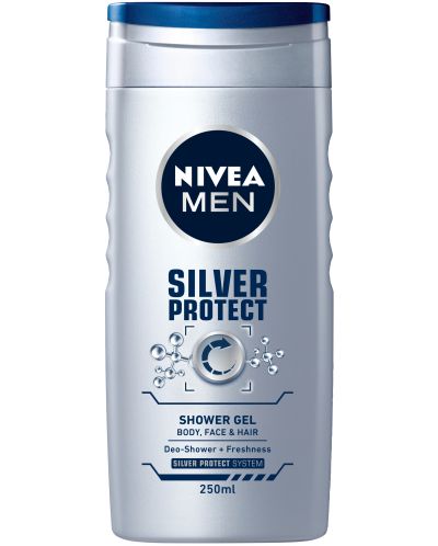 Nivea Men Душ гел Silver Protect, 250 ml - 1
