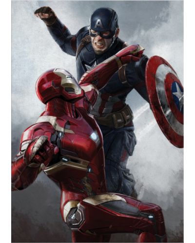 Метален постер Displate - Marvel: Civil War Divided We Fall - Duel - 1