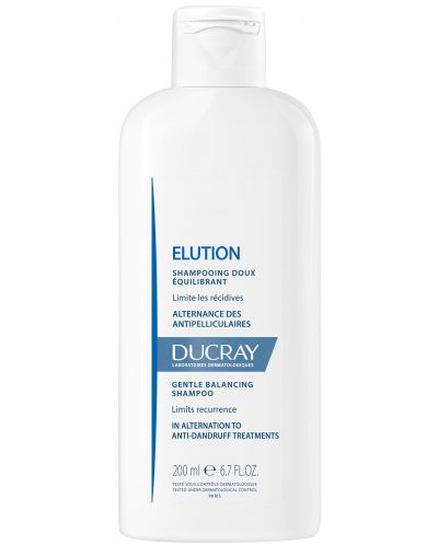 Ducray Elution Нежен балансиращ шампоан, 200 ml - 1