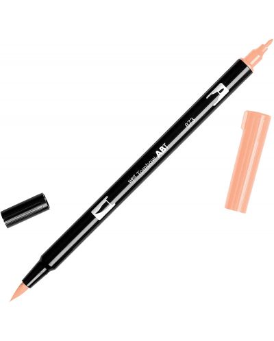 Двустранен флумастер с четка Tombow - Корал (873)