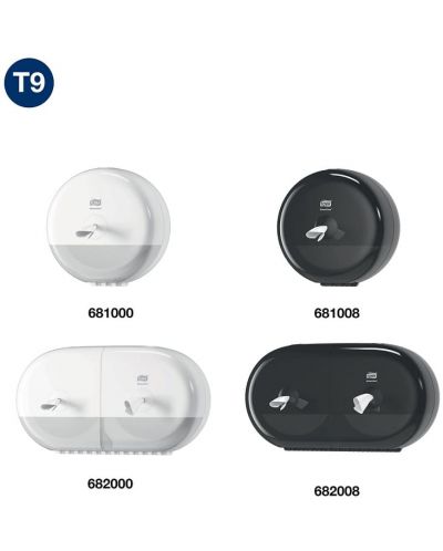 Двупластова тоалетна хартия Tork - SmartOne Mini Advanced, T9, 12 х 620 листа - 10