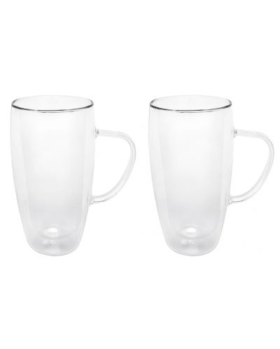 Двустенни стъклени чаши с дръжка Bredemeijer - 2 броя, 400 ml - 1
