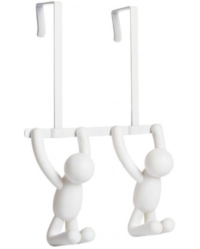 Двойна закачалка Umbra - Buddy, 21.6 x 10.8 x 31.8 cm, бяла - 1