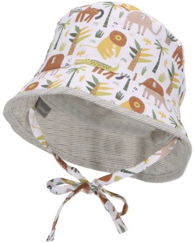 Двулицева детска шапка с UV 50+ защита Sterntaler - Джунгла, 43 cm, 5-6 месеца - 1