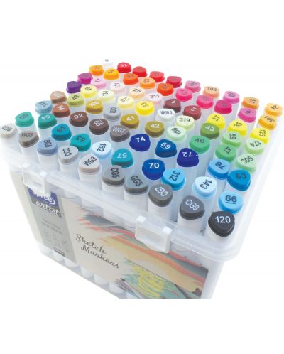 Двувърхи маркери Spree Artist - 80 цвята, в кутия - 2