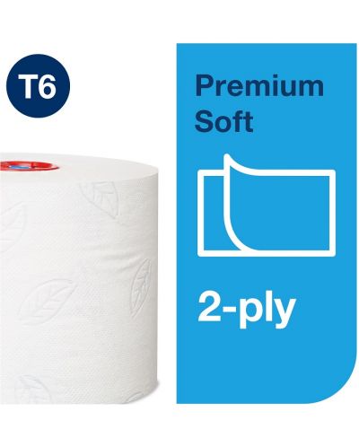 Двупластова тоалетна хартия Tork - Soft Mid-size Premium, T6, 27 х 90 m - 5