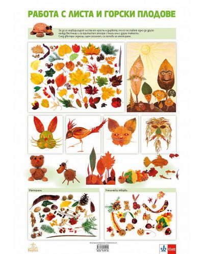 Двустранно табло по изобразително изкуство за 4. клас: Фантастични същества от митовете. Работа с листа и горски плодове. Учебна програма 2020/2021 (Анубис) - 2