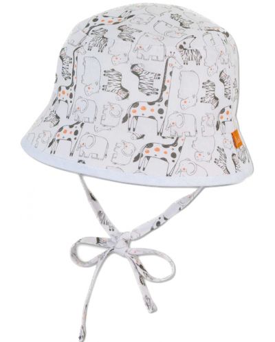Двулицева детска шапка с UV 50+ защита Sterntaler - С животни, 43 cm, 5-6 месеца - 1