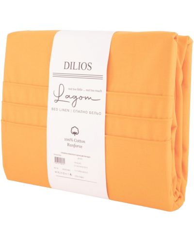 Двоен комплект Dilios - Лагом, 3 части, 100% памук Ранфорс, оранжев - 2