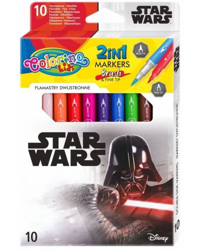 Двувърхи маркери Colorino - Marvel Star Wars, 10 цвята - 1