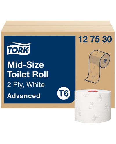 Двупластова тоалетна хартия Tork - Mid-size Advanced, T6, 27 х 100 m - 2