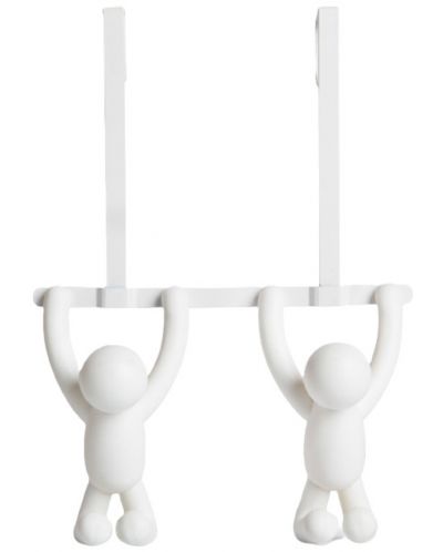 Двойна закачалка Umbra - Buddy, 21.6 x 10.8 x 31.8 cm, бяла - 2