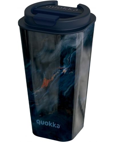 Двустенна чаша с капаче Quokka Flux - Dark Stone, 450 ml - 1