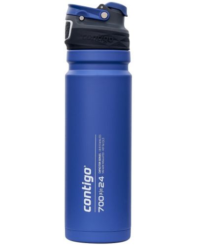 Бутилка за вода Contigo Free Flow - Thermalock, Blue Corn, 700 ml - 4