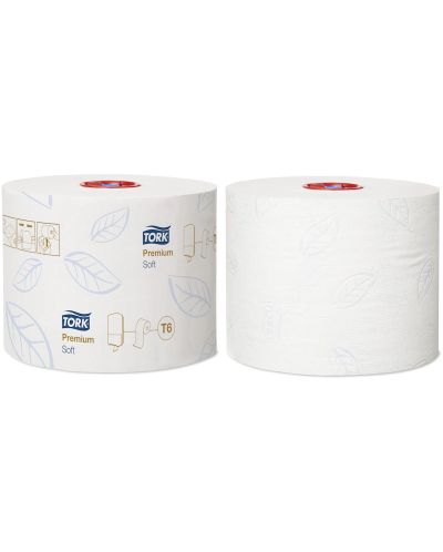 Двупластова тоалетна хартия Tork - Soft Mid-size Premium, T6, 27 х 90 m - 3