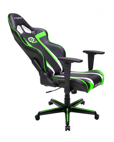 Гейминг стол DXRacer - Racing V2 OH/RZ19/NEW, черен/зелен/бял