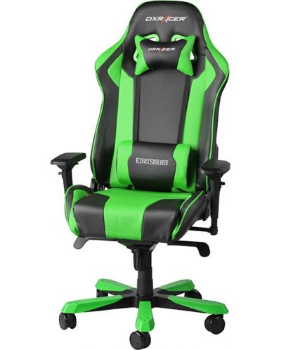 Гейминг стол DXRacer - King OH/KF06/NE, черен/зелен