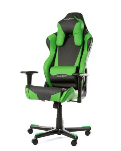 Гейминг стол DXRacer - Racing LED Shield series OH/RL1/NE, черен/зелен
