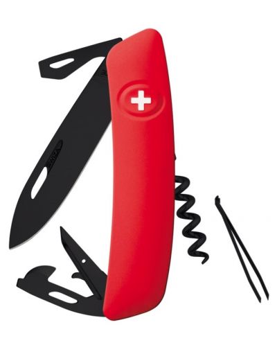 Джобно ножче Swiza - D03, червено, PVD покритие - 1