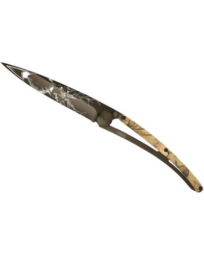 Джобен нож Deejo - Brown Camo-Deer, 37 g - 2