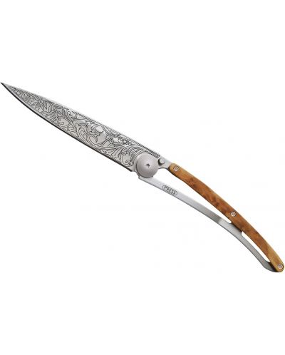 Джобен нож Deejo - Juniper Wood-Art Nouveau, 37 g - 2