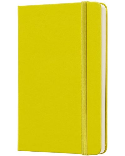 Джобен тефтер с твърди корици Moleskine Classic Plain - Жълт, бели листове - 2