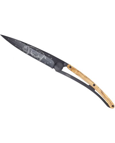 Джобен нож Deejo Olive Wood - Primes Cuts, 37 g - 2