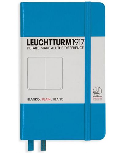 Джобен тефтер Leuchtturm1917 - A6, бели страници, Nordic Blue - 1