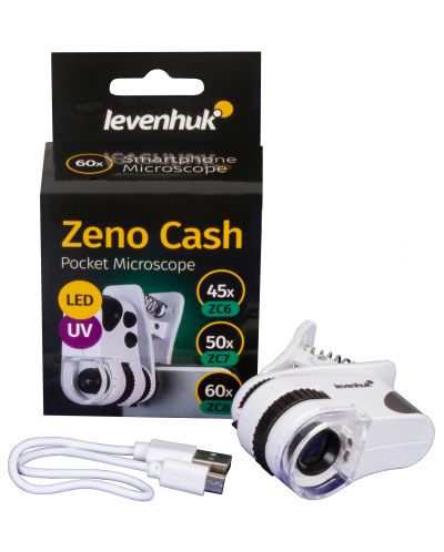 Джобен микроскоп Levenhuk - Zeno Cash ZC6, бял - 8