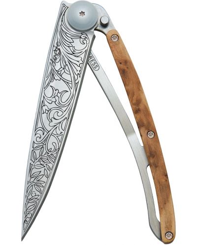 Джобен нож Deejo - Juniper Wood-Art Nouveau, 37 g - 1