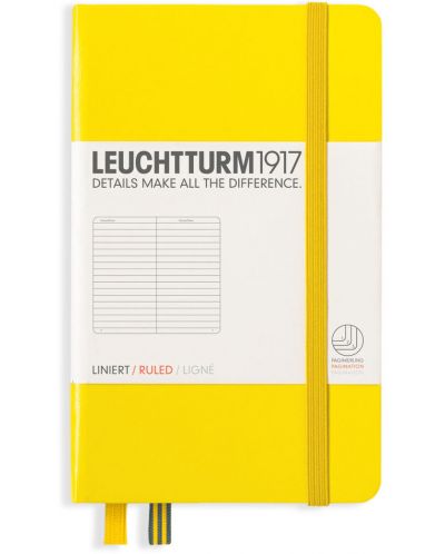Джобен тефтер Leuchtturm1917 - A6, линиран, Lemon - 1