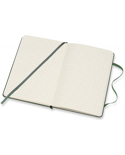 Джобен тефтер с твърди корици Moleskine Classic Squared - Зелен, листове на квадратчета - 3