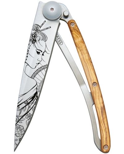 Джобен нож Deejo Olive Wood - Geisha, 37 g - 1