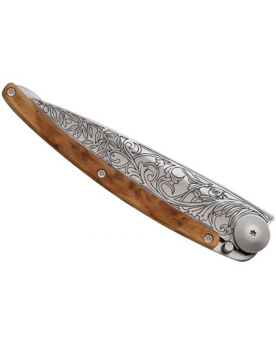 Джобен нож Deejo - Juniper Wood-Art Nouveau, 37 g - 3