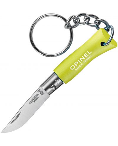 Джобен нож с ключодържател Opinel - №2, жълт - 1
