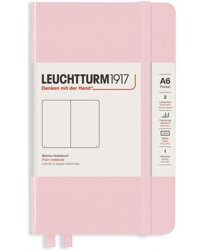 Джобен тефтер Leuchtturm1917 - A6, бели страници, Powder - 1