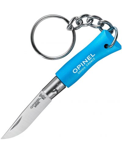 Джобен нож с ключодържател Opinel - №2, син - 1