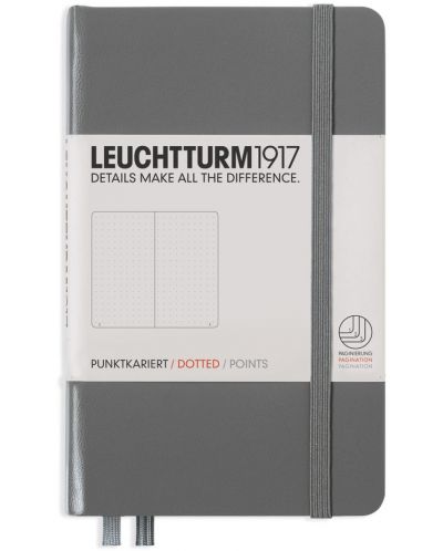 Джобен тефтер Leuchtturm1917 - A6, страници на точки, Anthracite - 1