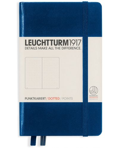 Джобен тефтер Leuchtturm1917 - A6, страници на точки, Navy - 1